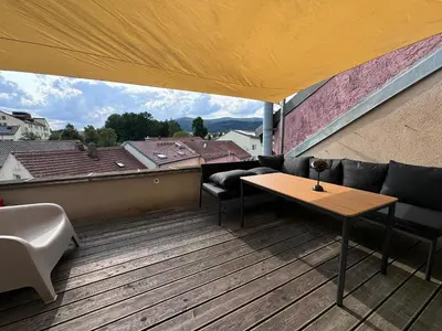 Ein Balkon oder eine Terrasse in der Unterkunft Ferienwohnung Spitzenberger