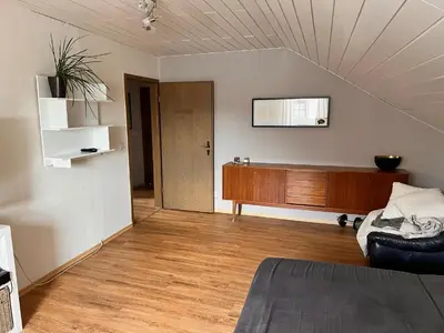 Ein Sitzbereich in der Unterkunft Ferienwohnung Spitzenberger