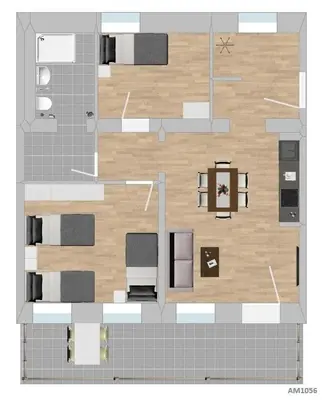 Grundriss der Unterkunft AM1056 - Moderne Monteur oder Ferienwohnung