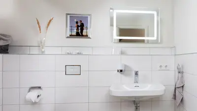 Ein Badezimmer in der Unterkunft Ferienapartments Försterei Eibenstock