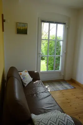 Ein Sitzbereich in der Unterkunft Ferienwohnung Linde bei Ferienwohnungen May
