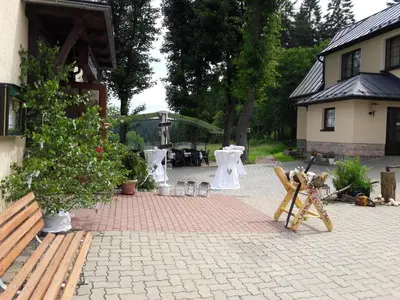 Ein Garten an der Unterkunft Gasthaus Talsperre -Gaststätte und Pension-