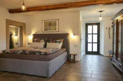 Ein Bett oder Betten in einem Zimmer der Unterkunft Bauernstube