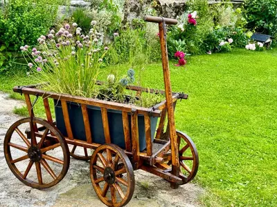 Ein Garten an der Unterkunft Pferdestall