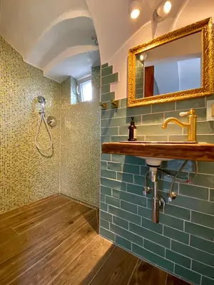 Ein Badezimmer in der Unterkunft Pferdestall