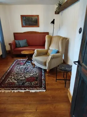 Ein Sitzbereich in der Unterkunft Altes Otto Haus