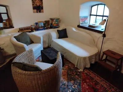 Ein Bett oder Betten in einem Zimmer der Unterkunft Altes Otto Haus
