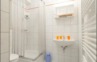 Ein Badezimmer in der Unterkunft FEWO Adelhardt Harald