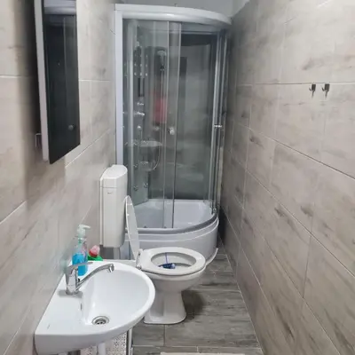 Ein Badezimmer in der Unterkunft Hauptmann5