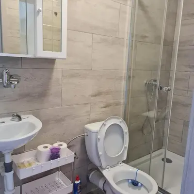 Ein Badezimmer in der Unterkunft Hauptmann5