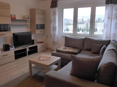 TV/Unterhaltungsangebot in der Unterkunft Ferienwohnung Bergidylle