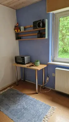 Küche/Küchenzeile in der Unterkunft Altes Zollhaus im Wald