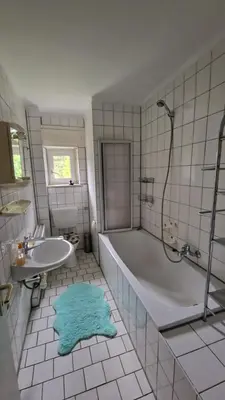 Ein Badezimmer in der Unterkunft Altes Zollhaus im Wald