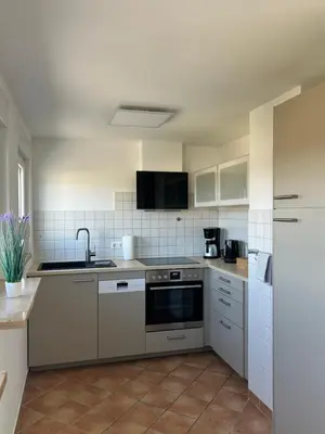 Küche/Küchenzeile in der Unterkunft Apartment Kornbergblick