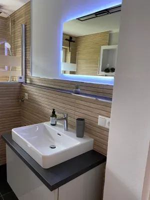 Ein Badezimmer in der Unterkunft Sahr Appartements