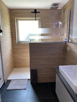 Ein Badezimmer in der Unterkunft Sahr Appartements