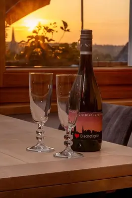Getränke in der Unterkunft Panoramaapartment am Ochsenkopf