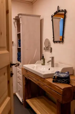 Ein Badezimmer in der Unterkunft Panoramaapartment am Ochsenkopf