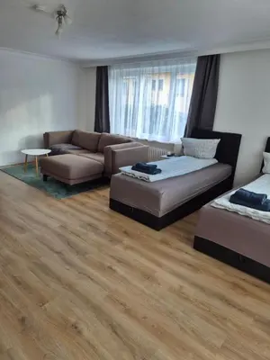 Ein Bett oder Betten in einem Zimmer der Unterkunft Ferienwohnung Selb