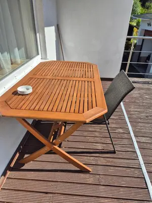 Ein Balkon oder eine Terrasse in der Unterkunft Ferienwohnung Selb