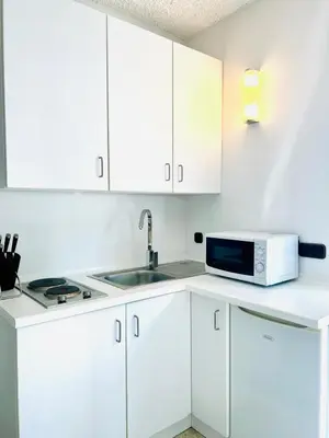 Küche/Küchenzeile in der Unterkunft Suite 3