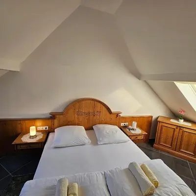 Ein Bett oder Betten in einem Zimmer der Unterkunft Ferienhaus Harmonie Kulmbach Zentrum