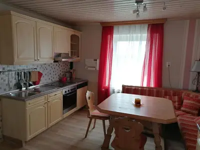 Küche/Küchenzeile in der Unterkunft 2 schnuckelige Wohnungen in Oberfranken
