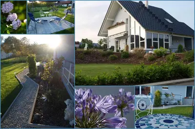 Ein Garten an der Unterkunft Ferienwohnung Noak