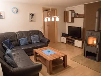 Ein Sitzbereich in der Unterkunft Ferienwohnung Noak
