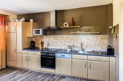 Küche/Küchenzeile in der Unterkunft Ferienwohnung Zetzl