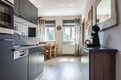 Küche/Küchenzeile in der Unterkunft Ferienwohnung Zetzl