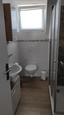 Ein Badezimmer in der Unterkunft Haus Nickert