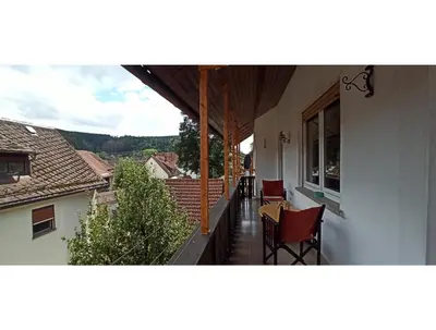 Ein Balkon oder eine Terrasse in der Unterkunft Ferienwohnung Lidwina