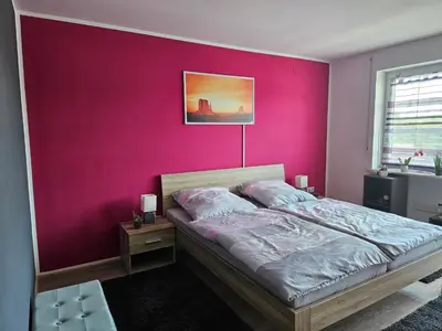 Ein Bett oder Betten in einem Zimmer der Unterkunft Haus Ludwigsfelder