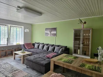 Ein Sitzbereich in der Unterkunft Haus Ludwigsfelder
