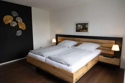 Ein Bett oder Betten in einem Zimmer der Unterkunft Ferienwohnung Magnolia