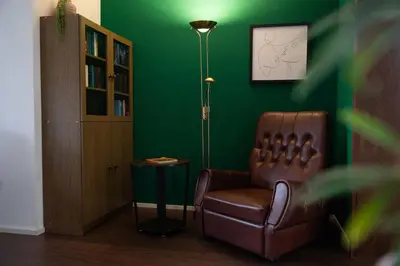 Ein Sitzbereich in der Unterkunft Ferienwohnung Magnolia