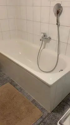 Ein Badezimmer in der Unterkunft NEU Ferienwohnungen im Naherholungs u Seengebiet
