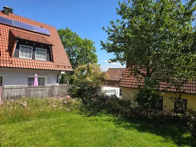 Ein Garten an der Unterkunft Domizil Resi in der Fränkischen Schweiz bei Bayreuth