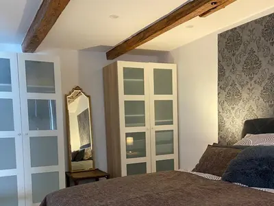 Ein Bett oder Betten in einem Zimmer der Unterkunft Ferienwohnung Pleystein