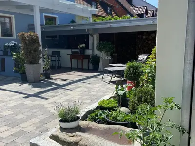 Ein Garten an der Unterkunft Ferienwohnung Pleystein