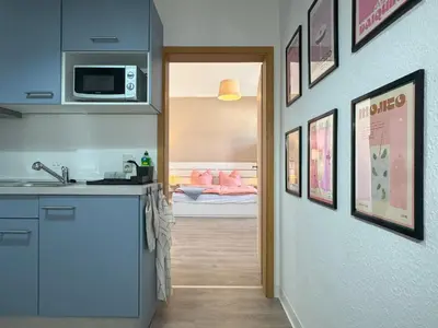 Küche/Küchenzeile in der Unterkunft Ferienwohnung Plohn by Immo-Franzi