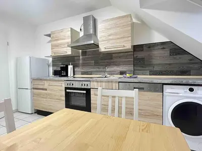 Küche/Küchenzeile in der Unterkunft SWF112 - Gemütliche Monteurwohnung Übergangswohnung