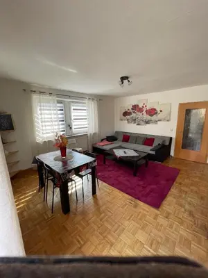 Grundriss der Unterkunft Super Monteurwohnung mit Balkon und Parkplatz, bei Bayreuth ruhig, 4 Betten Wifi, Küche
