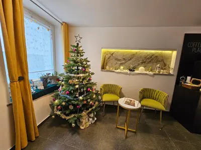 Ein Sitzbereich in der Unterkunft Werwein Stay