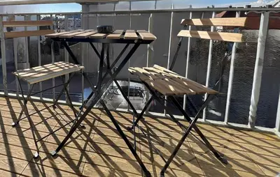 Ein Balkon oder eine Terrasse in der Unterkunft SWF121 - Gemütliche Monteurwohnung Übergangswohnung