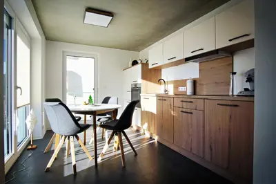 Küche/Küchenzeile in der Unterkunft Apartments Patzina NEU 2024 - Kurort Oberwiesenthal