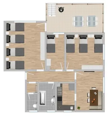 Küche/Küchenzeile in der Unterkunft SAD701 - Große Monteurwohnung Übergangswohnung