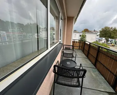 Ein Balkon oder eine Terrasse in der Unterkunft Gemütliche Unterkunft Bad Steben - Ferienhaus Maria