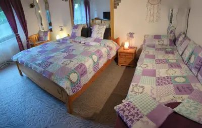 Ein Bett oder Betten in einem Zimmer der Unterkunft Landmanns Home